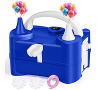 HELESIN Gonfia Palloncini Elettrico, 220V Pompa per Palloncini, Pompa per Palloncini Elettrica con Doppio Ugello per Gonfiatore, Macchina per Gonfiare Palloncini per Feste di Compleanno, Matrimonio