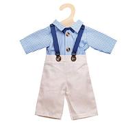 Heless 1021 - Set di Vestiti per Bambole, Design di Sposo Franz, 2 Pezzi con Pantaloni e Camicia, Misura 28-35 cm, per Un Matrimonio di Bambole