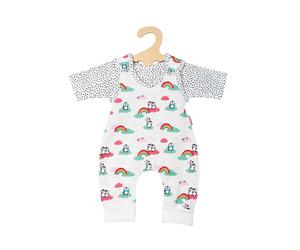 Heless 1185 - Clothing Set for Dolls in Penguin Polka Dot Design, 2 Pieces with