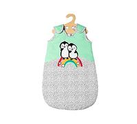 Heless 1194 Sleeping Bag for Dolls Dots Design with Penguin Print and Velcro Fas