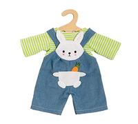 Heless- Animali 1316-Vestiti Bunny Lou, Set di 2 Pezzi con Salopette e Camicia a Righe per Bambole e Peluche di Taglia 28-35 cm, Multicolore, 35 cm, 1316