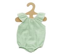 Heless 1413-Vestiti 100% Cotone Biologico, Body con Volant Menta per Bambole e Peluche di Taglia 28-35 cm, Colore Mint, 1413