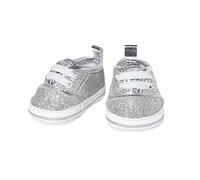 Heless 147 - Sneaker Glitterate per Bambole, Colore Argento, Taglia 38-45 cm, Scarpe Chic Effetto Wow per Occasioni Speciali