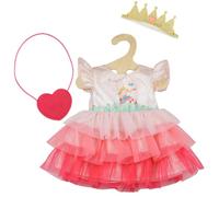 Heless 1580-Vestiti, Abito Principessa Emily, in Rosa, con Tasca a Cuore e Corona, per Bambole e Peluche di Dimensioni 28-35 cm, Colore Pink, Universal, 1580