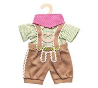 Heless 2114 - Set di vestiti per bambole, 3 pezzi con pantaloni tradizionali, camicia e sciarpa, taglia 35 - 45 cm