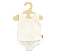 Heless 2221 Clothes Made of Elastic Jersey Material, 2-Piece Underwear Set in Wh