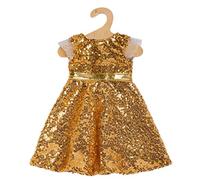 Heless 2330 - Doll Clothes in Goldstar Design, Dress with Golden Sequins and Bel