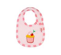 Heless 255 - Bavaglino Accessorio per Bambole Emily's Cupcake, in Rosa e con Ricamo, Adatto a Bambole e Peluche di Tutte Le Dimensioni
