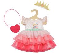 Heless 2580-Vestiti, Abito Principessa Emily, in Rosa, con Borsa a Cuore e Corona, per Bambole e Peluche di Dimensioni 35-45 cm, Colore Pink, Universal, 2580