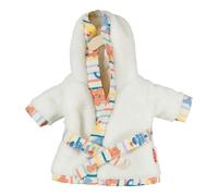 Heless 2677 - Accappatoio per Bambole AHOI, con Motivo Marittimo, Tessuto Extra Morbido, per Bambole e Peluche di Dimensioni 35-45 cm
