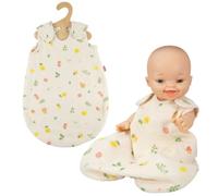 Heless 2693 - Sacco Nanna in Mussola per Bambole “Freche Früchtchen”, 100% Cotone Biologico, per Bambole e Peluche di Dimensioni 35-45 cm