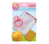 Heless 275 - Set da Bagno per Bambole, 4 Pezzi, Guanto, Spugna, Anatra da Bagno e sonaglio, per Un Divertimento omogeneo