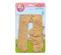 Heless 476 - Strumpfhose mit Söckchen für Puppen, gold, Größe 35 - 45 cm