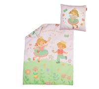 Heless 5000 - Biancheria da Letto per Bambole ''Principessa Emily'', in Rosa, con piumone (44 x 34 cm) e Cuscino (16 x 16 cm)