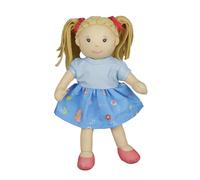 Heless 505 - Bambola Morbida Pippa con Vestitino Blu da Mettere e togliere, Alta Circa 22 cm, da coccolare, Giocare e Amare