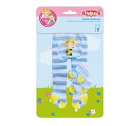 Heless 8781-Vestiti, Calze e Collant con Motivi 3 Modelli (Assortiti), per Bambole e Animali di Peluche di Dimensioni 28-35 cm, Tinta Unita, Colore Mehrfarbig, 8781