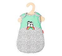 Heless 9194-Sacco Nanna per Bambole, Motivo a Pois, con Stampa di Pinguini e Chiusura in Velcro, Morbido, Dimensioni, Multicolore, 20-25 cm, 9194