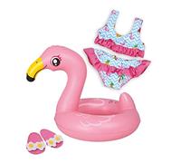 Heless 99 Flamingo Ella Doll Swimming Kit, Colourful, Größe 35-45 cm