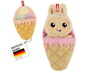 Heless Monster Styles 7522 - Sacco a Pelo per Bambole con Disegno di Cono Gelato, con Occhiello, Set Kawaii per Mostri di Dimensioni 15 cm