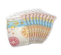 Heless- Pannolini per Bambole, 10 Pezzi, con Stampa in Vita con Motivi Colorati, Misura 35 - 50 cm, 1034Heless