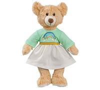 Heless, Teddy Rainbow 656Orsacchiotto Vestito con Ricamo Arcobaleno, Alto Circa 42 Cm, da Vestire e Svestire, da Amare e Come Compagno di Giochi, Colore Brown, 10209547