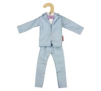 Heless Time2Shine 8621 - Smoking Azzurro con Papillon Viola, Giacca, Camicia Bianca e Pantaloni da Completo, per Bambole di Moda da 29 cm
