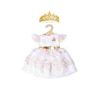 Heless 2132 Princess Dress for Dolls in Cherry Blossom with Gold Crown, Size 35-