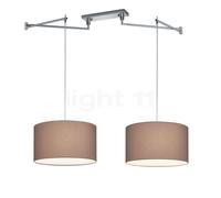 Helestra Certo Lampada a sospensione 2 fuochi, moca, rotondo