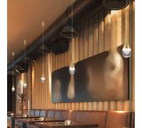 Helestra Lampada a sospensione Deep LED satinato oro