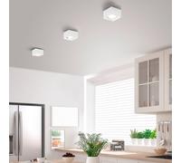 Helestra Kari Lampada da soffitto LED, bianco opaco - quadrato