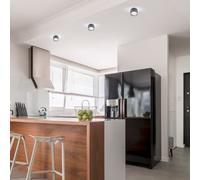 Helestra Kari Lampada da soffitto LED rotonda, nichel