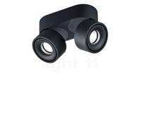 Helestra Naka Lampada da soffitto LED 2 fuochi, nero opaco