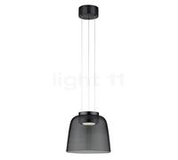 Helestra Oda Lampada a sospensione LED, nerocromo - con vetro