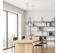 Helestra Ove Lampada a sospensione LED, bianco/dorato