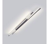 Helestra Plafoniera LED LEDA, grigio titanio, 150 cm, dimmerabile Helestra