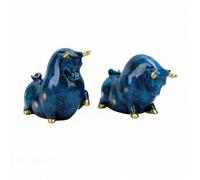 HELEVIA 2 Pezzi di Statuette di Animali Astratti con Statua di Toro,