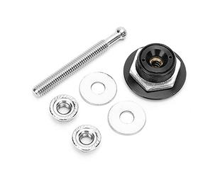 HELEVIA 30 Mm / 1.2 Pollici Universali Pulsante per Pressione per Prelievo per Cappa con Cappuccio in Cofano (Nero)