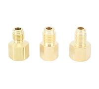 HELEVIA Adattatore in Ottone con Condizionatore D'aria 3pcs, Adattatore a Vuoto Durevole, Adattatore Porta Vuoto di Ricarica Portatile, per Elettrodomestici Domestici