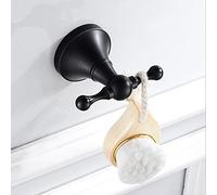 HELEVIA Appendiabiti da Parete, Stile Antico Bronzo, Singolo in Ottone | Appendiabiti per Cappelli, Corpo in Ottone, Scheda di Montaggio in Acciaio Inossidabile, Portaoggetti per il Bagno,