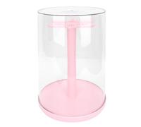 HELEVIA Bambola Che Ruota di Visualizzazione Chiara, Figure Trasparenti Box di Conservazione delle Bambole, per la Raccolta di Bambole (Rosa)