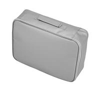 HELEVIA Borsa Portadocumenti Impermeabile Ignifuga, Organizer Multistrato per Ufficio Viaggi a Casa, Grande capacità con Maniglia Portatile (Argento)