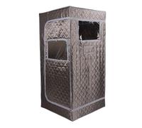 HELEVIA Box Sauna, Pentola A Vapore Ad Alta Potenza Bagno Turco Extra Large con Pentola A Vapore da 3,0 Litri Sedia Pieghevole, Telecomando, Impermeabile Anti Bruciature Secche Anti (Spina Europea