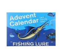 HELEVIA Calendario Dell'Avvento con Esche da Pesca 2025, Set di Esche da Pesca di 24 Giorni, Calendario per il Conto Alla Rovescia di Natale, per la Pesca in Acqua Dolce e Salata