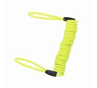 HELEVIA Cavo di Blocco del Disco di Sicurezza, Bici Moto Bobina di Promemoria a Molla Antifurto, Arancione con 1,25 M di Lunghezza Allungata per Manubrio (Giallo)