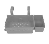 HELEVIA Cesto di Stoccaggio a Bordo Piscina, Cestino per Piscina Addensato con Portabicchieri, per 2,3 Pollici o Meno Binario Superiore, per Asciugamani da Bevande (Grigio scuro)