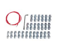 HELEVIA Connettori a Corda da 25 Pezzi M5 PE con 2 Fili in Rame in Rame in Silicone Connettore a Cavo in Acciaio Galvanizzato