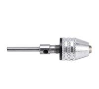 HELEVIA Convertitore Adattatore per Avvitatore a Percussione per Mandrino Autoserrante 3 Ganasce 1/8 Pollici Gambo Tondo 0,3-3,4 Mm Argento