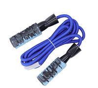 HELEVIA Corda per Saltare con Cuscinetti a Sfera, Corda in Cotone EVA da 2,8 M/9,2 Piedi con Manici Morbidi Antiscivolo per Allenamento Fisico (Blu)