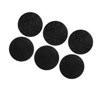 HELEVIA Cuscini per Cuscini Antiscivolo da 6 Pezzi, Cuscinetto di Montaggio con Gancio Rotondo Autoadesivo e Pinza Ad Anello per Cuscino da Seduta in Moquette (Nera)