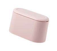 HELEVIA Mini Pattumiera con Coperchio, Piccolo Cestino per Rifiuti Pop-up per Scrivania da Bagno, Ufficio, (Rosa)